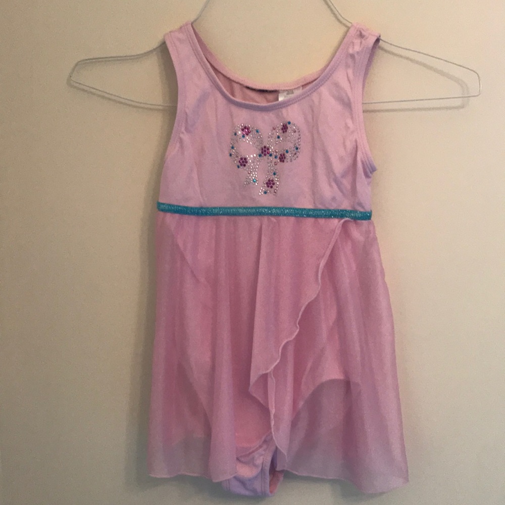 Girls medium (8/10) pink bow dance leotard